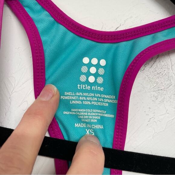 Title Nine Multicolor Printed One Piece Open Back Swimsuit Womens XS Colorful - Picture 4 of 8